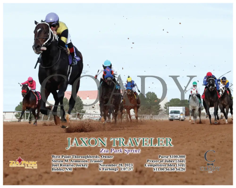 Jaxon Traveler - Zia Park Sprint 11-28-23 R08 Zia Under Rail Action