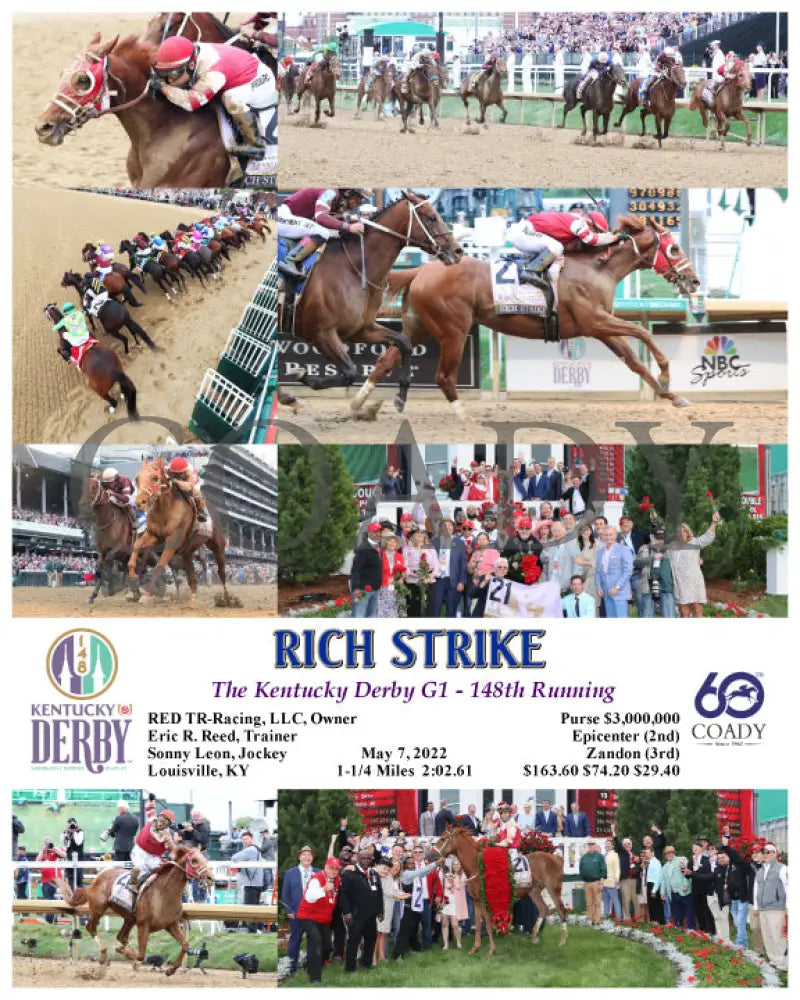 Rich Strike - The Kentucky Derby 148Th Running 05-07-22 R12 Cd Composite Churchill Downs
