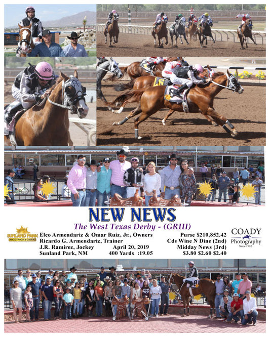 NEW NEWS - The West Texas Derby - (GRIII) - 04-20-19 - R09 - SUN