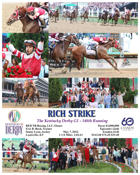 RICH STRIKE - The Kentucky Derby - 148th Running - 05-07-22 - R12 - CD - Composite - Sonny Leon