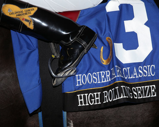 HIGH ROLLING SEIZE - Hoosier Park Classic - 10-11-23 - R11 - Horseshoe Indiana - Saddle Towel 01