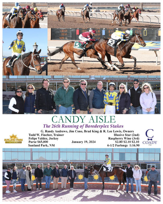 CANDY AISLE - The 26th Running of Borederplex Stakes - 01-19-24 - R06 - SUN