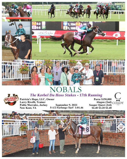 NOBALS - The Korbel Da Hoss Stakes - 17th Running - 09-09-23 - R06 - CNL