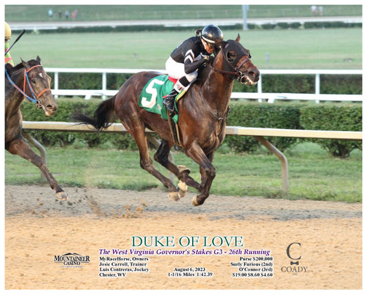 DUKE OF LOVE - The West Virginia Governor's Stakes G3 - 26th Running - 08-06-23 - R07 - MNR - Action 02