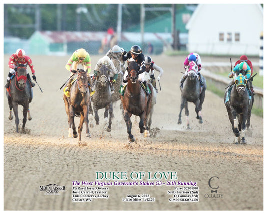 DUKE OF LOVE - The West Virginia Governor's Stakes G3 - 26th Running - 08-06-23 - R07 - MNR - Action 03