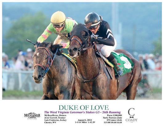 DUKE OF LOVE - The West Virginia Governor's Stakes G3 - 26th Running - 08-06-23 - R07 - MNR - Action 04