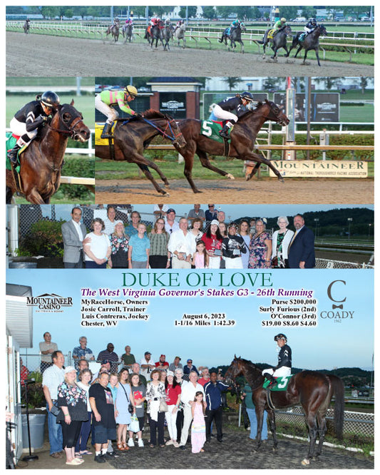DUKE OF LOVE - The West Virginia Governor's Stakes G3 - 26th Running - 08-06-23 - R07 - MNR