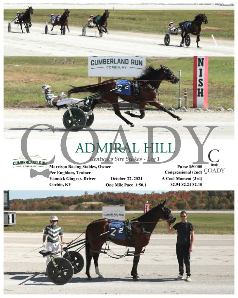 Admiral Hill - Kentucky Sire Stakes Leg 1 10-22-24 R02 Clr Cumberland Run