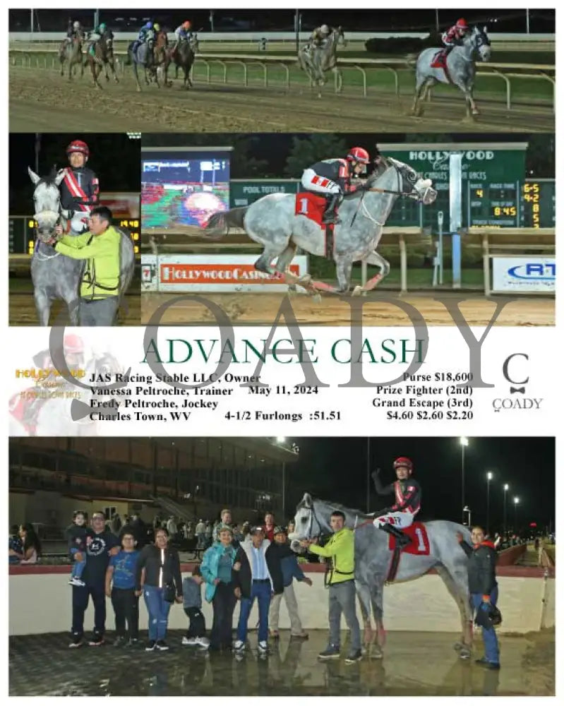 Advance Cash - 05-11-24 R04 Ct Hollywood Casino At Charles Town Races