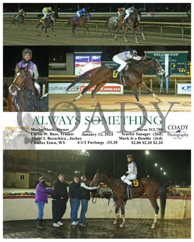 Always Something - 01-12-24 R02 Ct Hollywood Casino At Charles Town Races