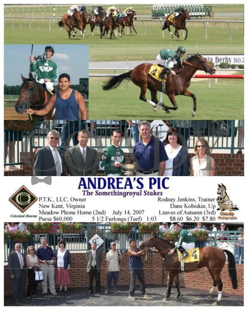 Andrea S Pic - The Somethingroyal Stakes 7 14 20 Colonial Downs