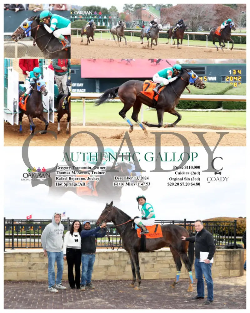 Authentic Gallop - 12-13-24 R02 Op Oaklawn Park