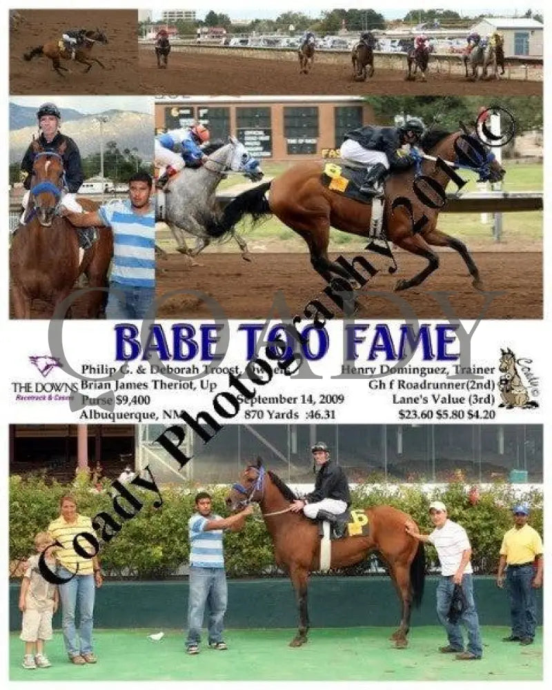 Babe Too Fame - 9 14 2009 Downs At Albuquerque