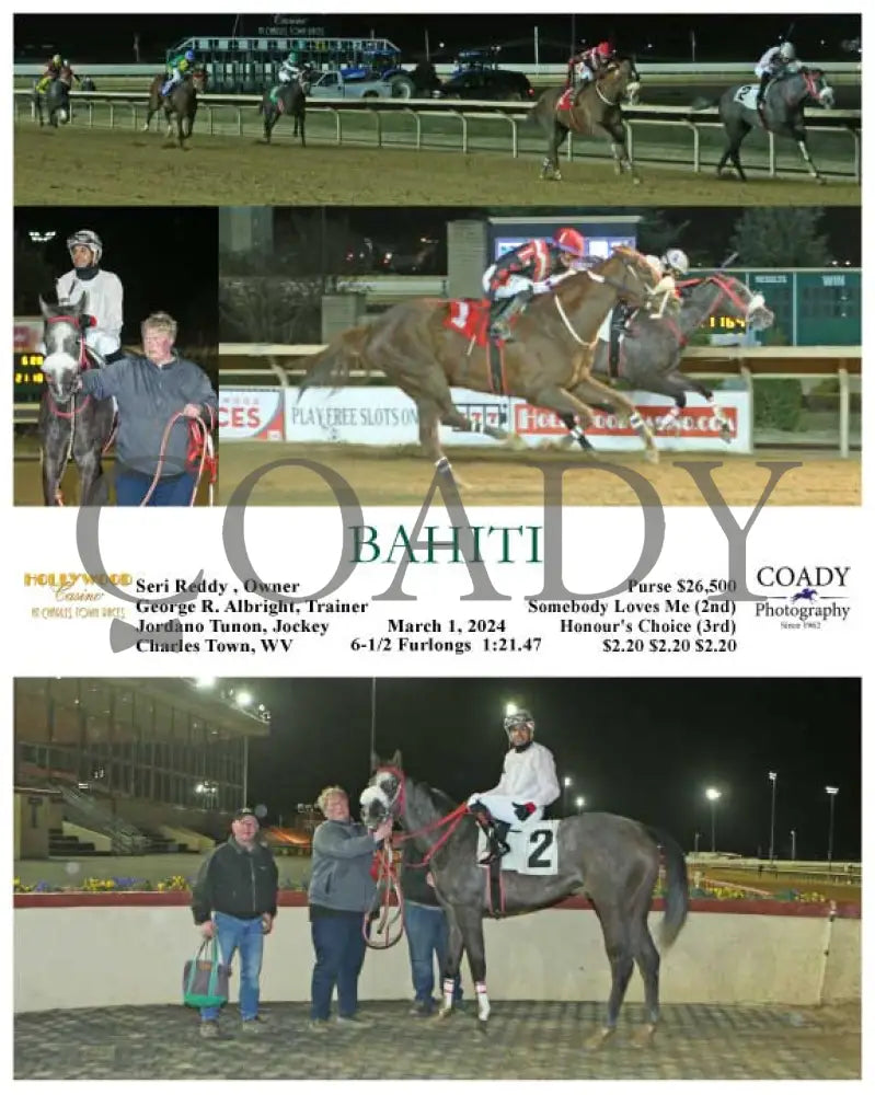 Bahiti - 03-01-24 R01 Ct Hollywood Casino At Charles Town Races