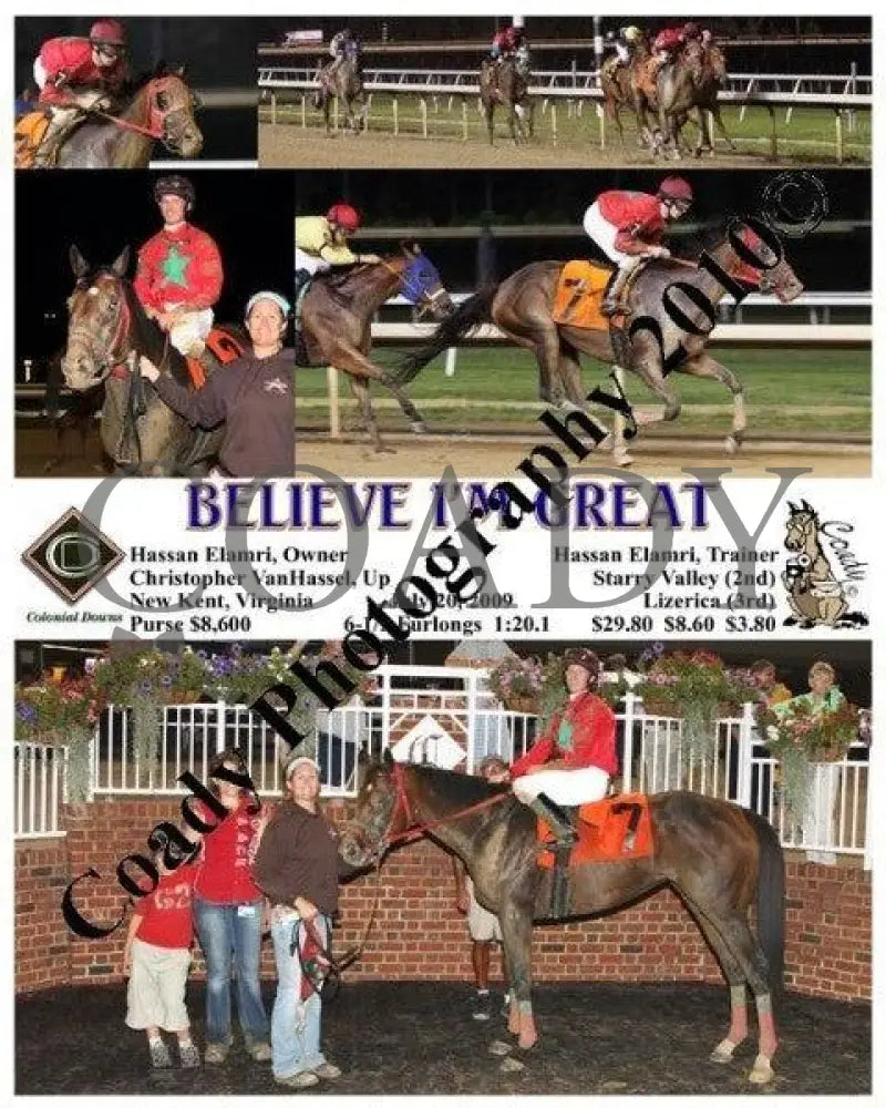 Believe I M Great - 7 20 2009 Colonial Downs