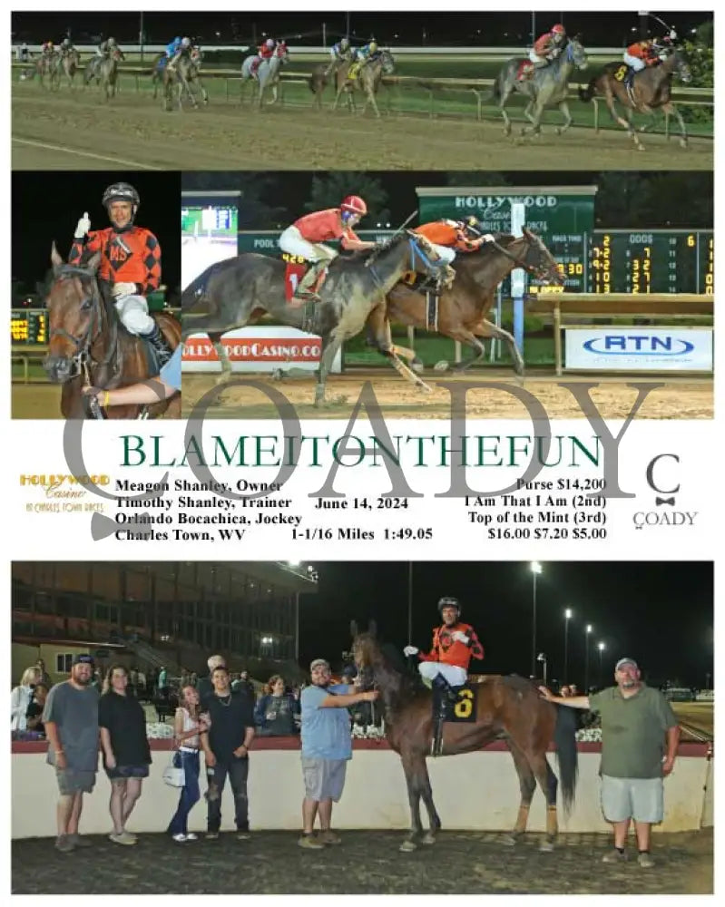 Blameitonthefun - 06-14-24 R05 Ct Hollywood Casino At Charles Town Races