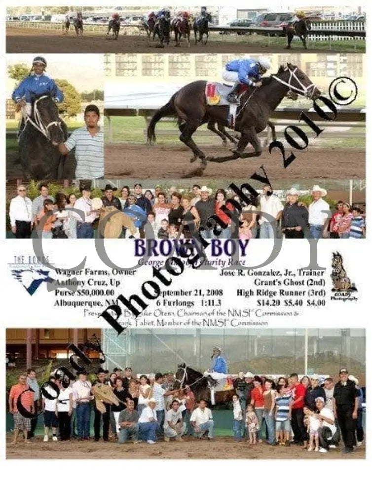 Brown Boy - George Maloof Futurity Race 9 21 200 Downs At Albuquerque