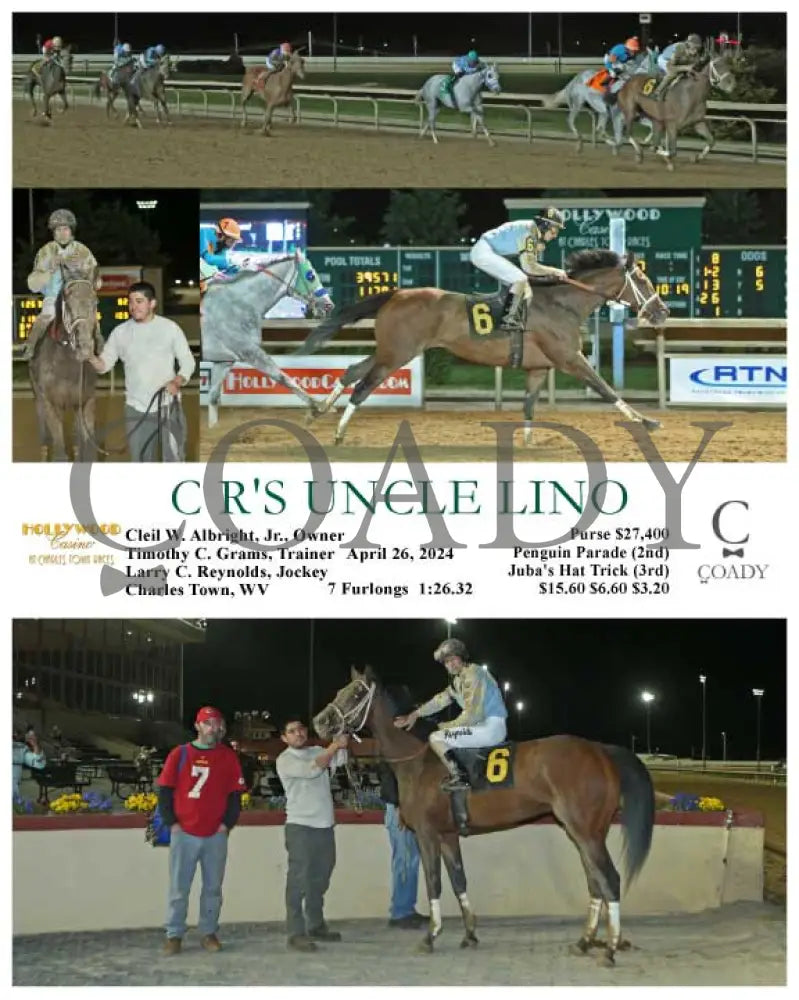 C R’s Uncle Lino - 04-26-24 R07 Ct Hollywood Casino At Charles Town Races