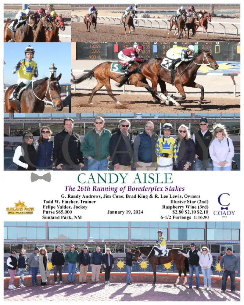 Candy Aisle - The 26Th Running Of Borederplex Stakes 01-19-24 R06 Sun Sunland Park