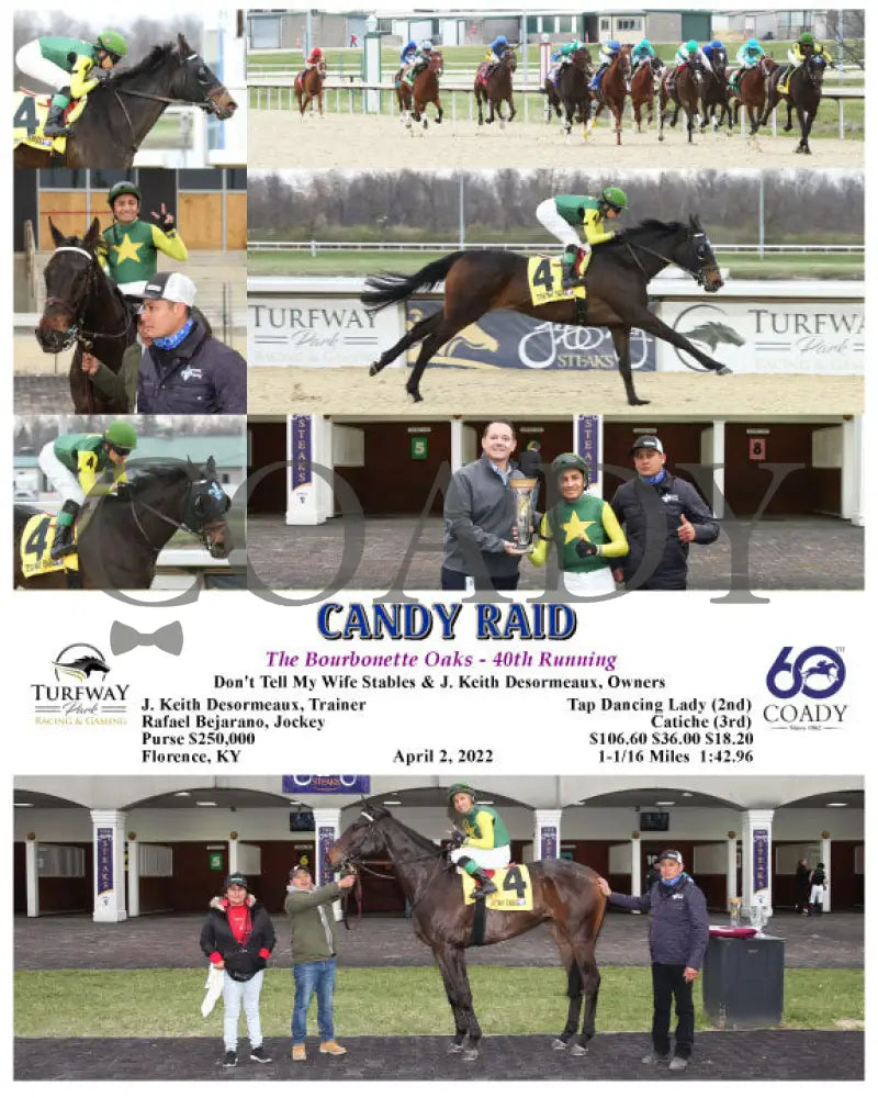 Candy Raid - The Bourbonette Oaks 40Th Running 04-02-22 R11 Tp Turfway Park