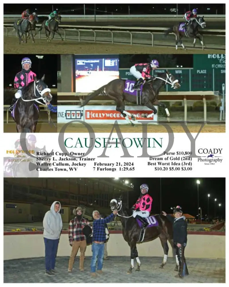 Causetowin - 02-21-24 R03 Ct Hollywood Casino At Charles Town Races