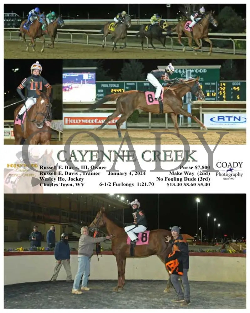 Cayenne Creek - 01-04-24 R03 Ct Hollywood Casino At Charles Town Races