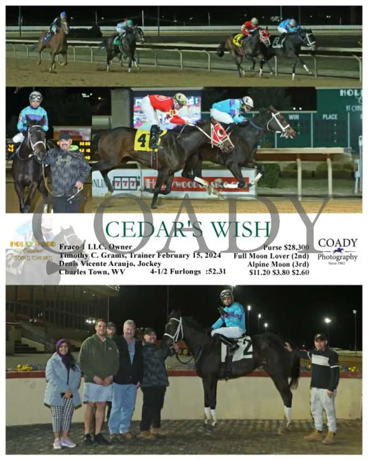 Cedar’s Wish - 02 - 15 - 24 R04 Ct Hollywood Casino At Charles Town Races