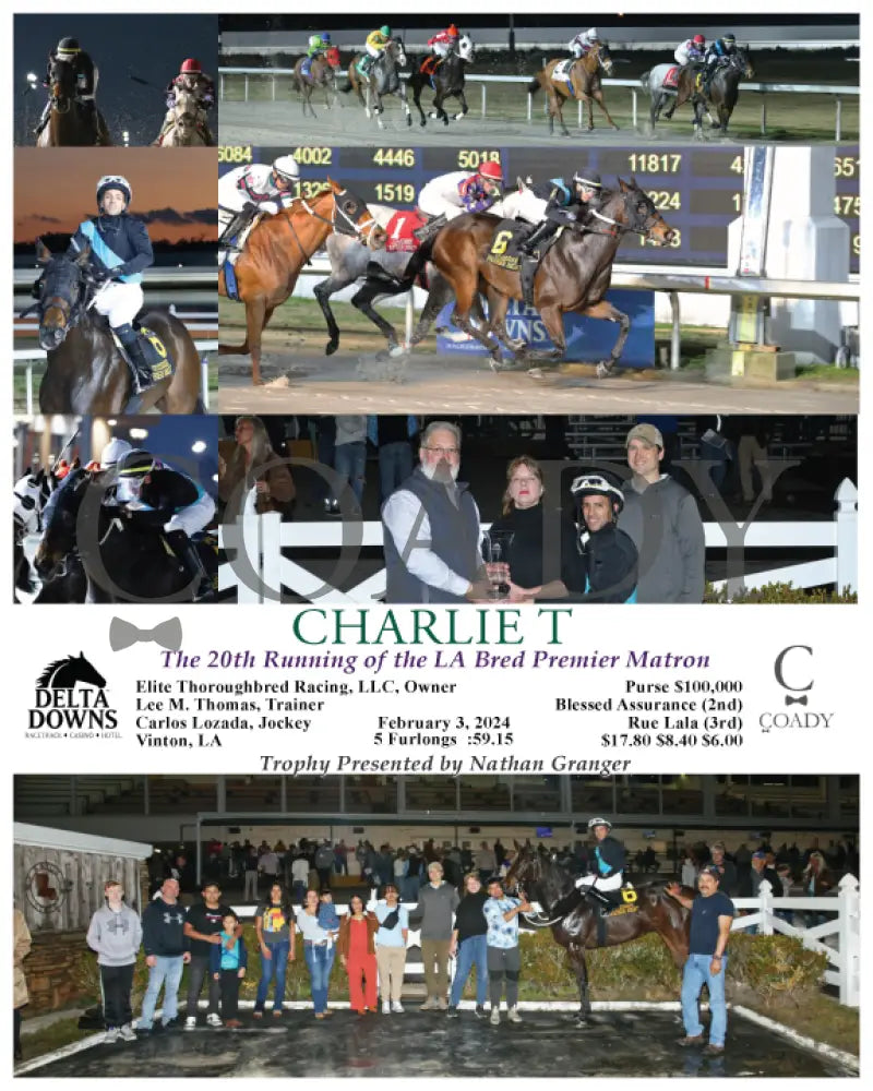 Charlie T - The 20Th Running Of The La Bred Premier Matron 02 - 03 - 24 R03 Ded Delta Downs
