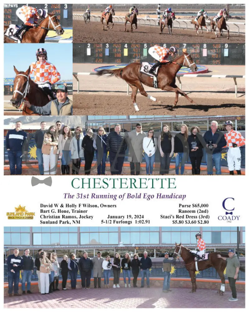 Chesterette - The 31St Running Of Bold Ego Handicap 01-19-24 R07 Sun Sunland Park