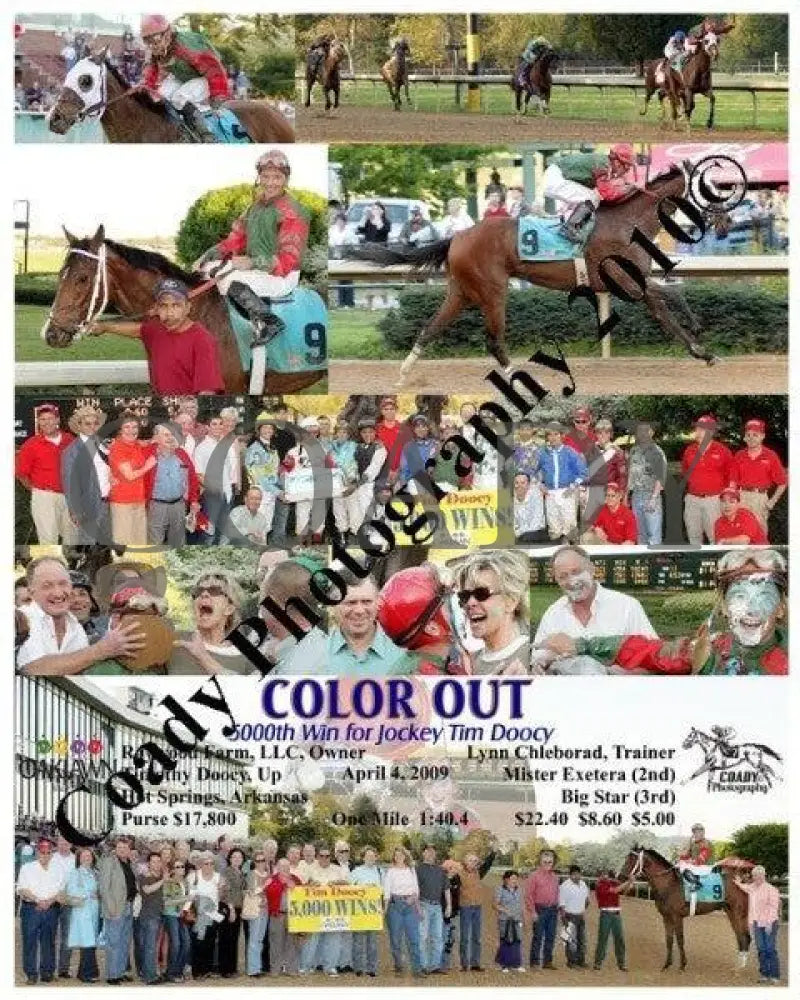 Color Out - 5000Th Win For Jockey Timothy Doocy Oaklawn Park