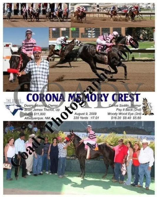 Corona Memory Crest - 8 9 2009 Downs At Albuquerque