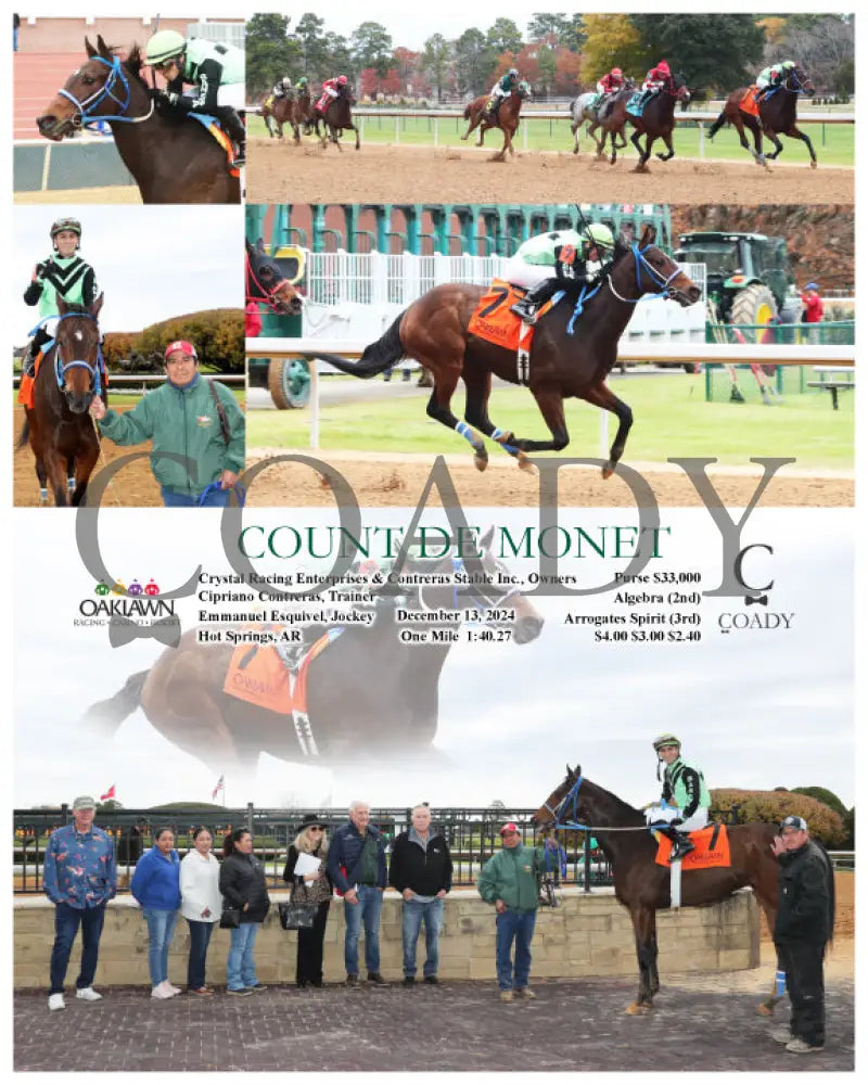 Count De Monet - 12-13-24 R01 Op Oaklawn Park