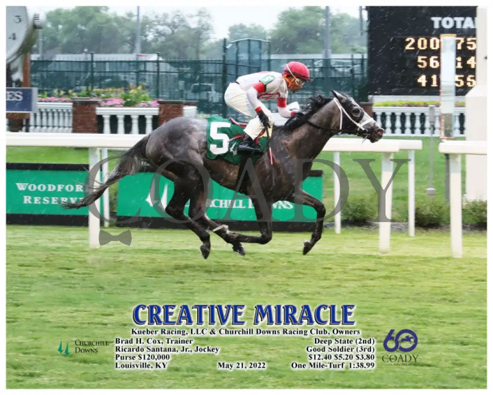 Creative Miracle - 05-21-22 R09 Cd Action Churchill Downs