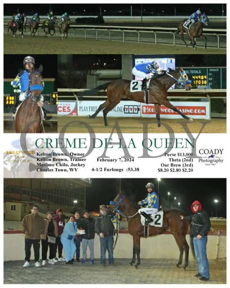 Creme De La Queen - 02-07-24 R08 Ct Hollywood Casino At Charles Town Races