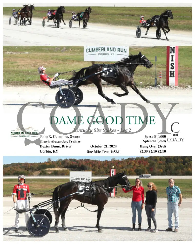 Dame Good Time - Kentucky Sire Stakes Leg 2 10-21-24 R06 Clr Cumberland Run