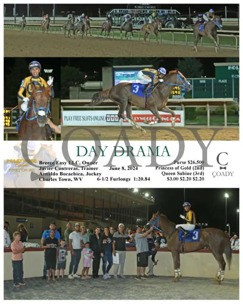 Day Drama - 06-08-24 R08 Ct Hollywood Casino At Charles Town Races