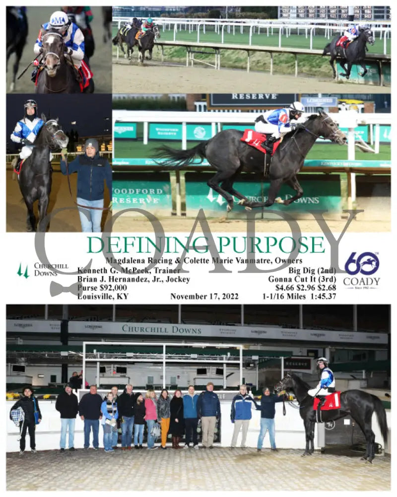 Defining Purpose - 11-17-22 R10 Cd Churchill Downs