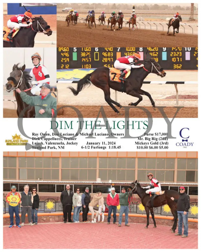 Dim The Lights - 01-11-24 R06 Sun Sunland Park