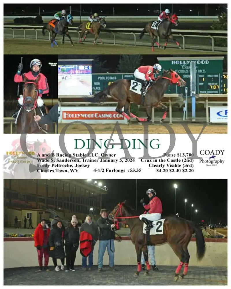 Ding - 01-05-24 R01 Ct Hollywood Casino At Charles Town Races