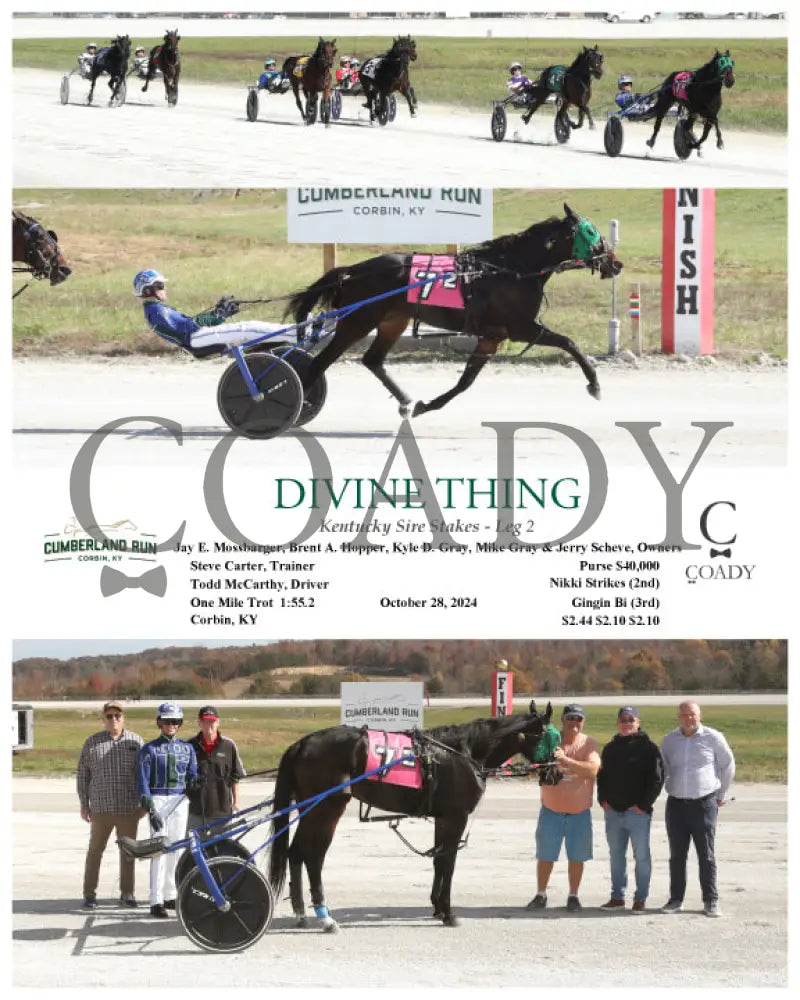 Divine Thing - Kentucky Sire Stakes Leg 2 10-28-24 R02 Clr Cumberland Run