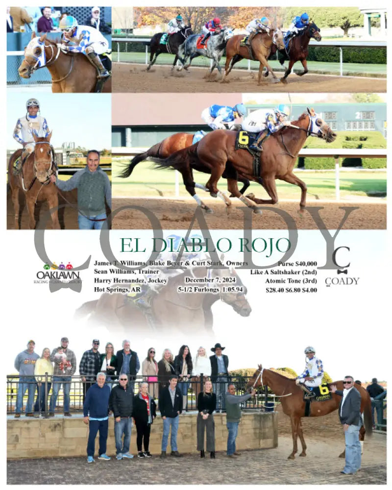 El Diablo Rojo - 12-07-24 R07 Op Oaklawn Park