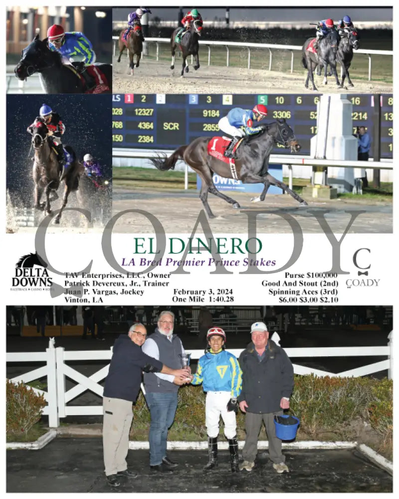 El Dinero - La Bred Premier Prince Stakes 02 - 03 - 24 R09 Ded Delta Downs