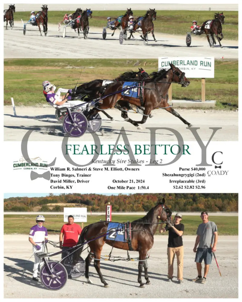 Fearless Bettor - Kentucky Sire Stakes Leg 2 10-21-24 R12 Clr Cumberland Run