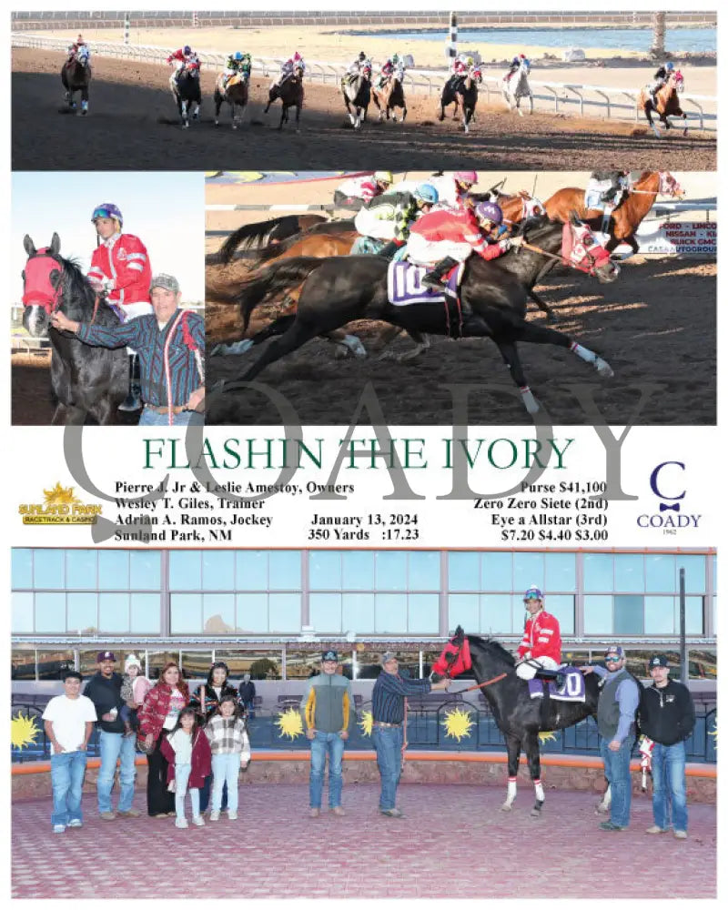 Flashin The Ivory - 01-13-24 R09 Sun Sunland Park