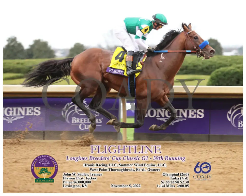 Flightline - Longines Breeders’ Cup Classic G1 39Th Running 11-05-22 R11 Kee Action 01 Keeneland