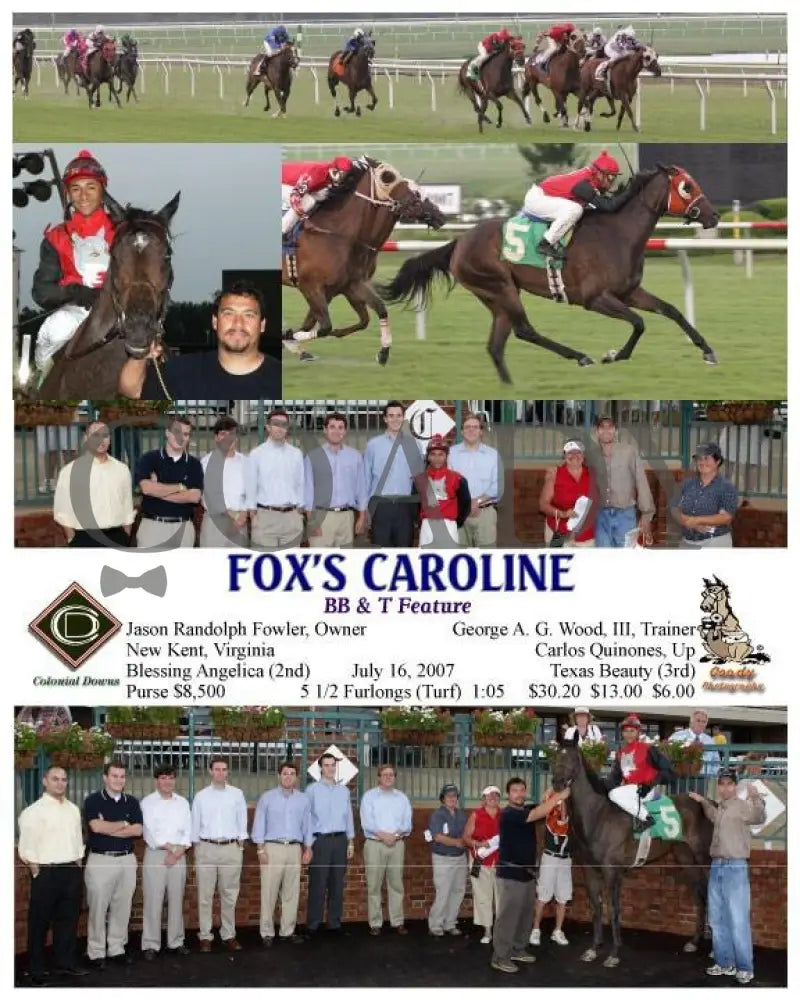 Fox S Caroline - Bb & T Feature 7 16 2007 Colonial Downs