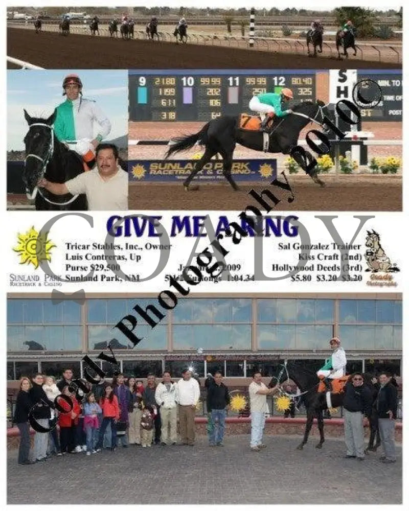 Give Me A Ring - 1 2 2009 Sunland Park