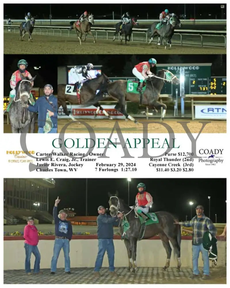 Golden Appeal - 02-29-24 R02 Ct Hollywood Casino At Charles Town Races