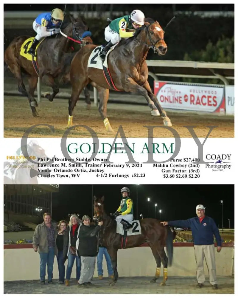 Golden Arm - 02-09-24 R07 Ct Hollywood Casino At Charles Town Races