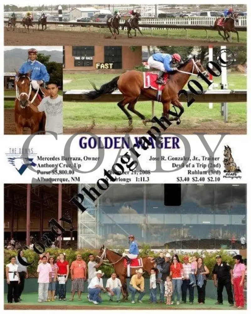 Golden Wager - 9 21 2008 Downs At Albuquerque